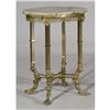 Image 1 : 1 VICTORIAN BRASS AND ONYX TABLE with webbed