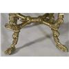 Image 2 : 1 VICTORIAN BRASS AND ONYX TABLE with webbed