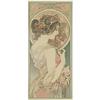 Image 2 : 1 ALPHONSE MUCHA LITHOGRAPH 21"x 9", cropped