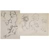 Image 1 : 1 RICHARD SEGALMAN pair of ink sketches 7 1/2