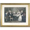 Image 1 : 1 CURRIER & IVES WASHINGTON AT HOME 16"x23" l