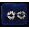 Image 1 : 1 TWO DIAMOND RING GUARDS set in 14kt white g