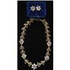 Image 1 : 1 FLORAL MOONSTONE NECKLACE along with matchi