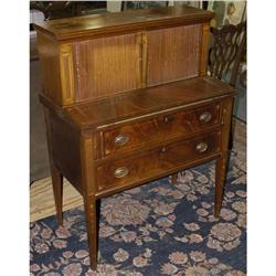 1 FEDERAL STYLE TAMBOUR DESK inlaid in manner