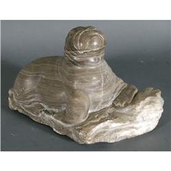1 MARBLE ELEPHANT SEAL/WALRUS 19" long, 11" h