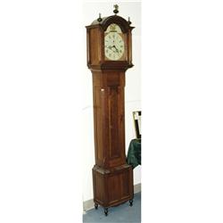 1 FEDERAL CHERRY TALL CLOCK with painted face