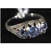 Image 1 : 1 VICTORIAN LADIES PLATINUM AND SAPPHIRE RING