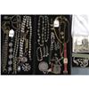 Image 1 : 1 DOUBLE TRAY LOT OF COSTUME JEWELRY includin