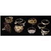 Image 1 : 1 TEN GOLD RINGS all marked 14kt including si