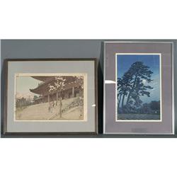 1 PAIR OF JAPANESE WOODBLOCK PRINTS: HASUI AN