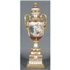 Image 1 : 1 ROYAL VIENNA COVERED URN WITH STAND with a