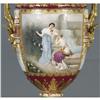 Image 2 : 1 ROYAL VIENNA COVERED URN WITH STAND with a