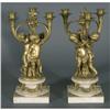 Image 1 : 1 PAIR OF FRENCH BRONZE AND MARBLE FIGURAL CA