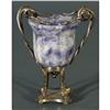 Image 1 : 1 FRENCH BLUE JOHN URN with gilt silver mount