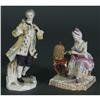 Image 1 : 1 PAIR OF MEISSEN FIGURES 7" high, 5 1/2" hig