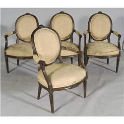 1 SET OF FOUR MATCHING LOUIS XV FAUTIELS late