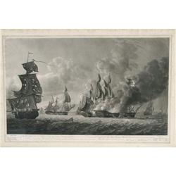 1 NAVAL BATTLE ENGRAVING R. Dodd, View of Act