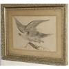 Image 1 : 1 AMERICAN CALLIGRAPHY OF EAGLE 13"x19" ink o