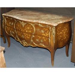 1 LOUIS XV STYLE COMMODE with marble top 60"