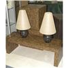 Image 1 : 1 GROUP OF 3 FAUX BURL "BLOCK" MODERN TABLES