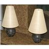 Image 1 : 1 PAIR OF MODERN LAMPS with conical shades 25