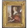 Image 1 : 1 MINIATURE PORTRAIT 5"x3 1/2" on ivory with