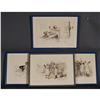 Image 1 : 1 GROUP OF 4 FRENCH AQUATINTS, humor, each 10
