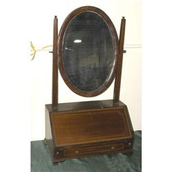 1 ENGLISH DRESSER MIRROR with fitted desk and