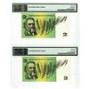 Image 2 : Commonwealth of Australia, Reserve Bank, ND (1967) Sequential High Grade Issued Banknote Pair
