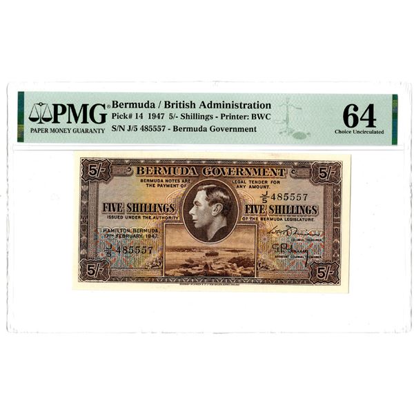 Bermuda Government. 1947 Issue Banknote