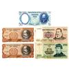 Image 1 : Banco Central de Chile Banknote, 1960-90's Group of 10 Issued Banknotes.