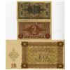 Image 2 : Independent State of Croatia Government Notes. 191941-42. Trio of Issued Banknotes