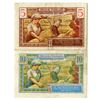 Image 2 : Tresor Francais (Military Issue), ND (1947) Issued Banknote Pair