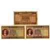 Image 1 : South African Reserve Bank, ca. 1940-50 Issued Banknote Trio