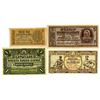 Image 1 : Quartet of Ukraine, Latvia and Yugoslavia Banknotes, ca. 1919-1942