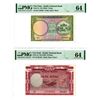Image 1 : South Viet Nam, National Bank of Viet Nam, ND (1955) & (1956) Issued Banknote Pair