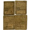Image 1 : Pennsylvania Colonial Currency Quartet, April 3rd, 1772