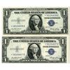 Image 1 : U.S. Silver Certificate Sequential Pair, Series of 1935 E Replacement Issues