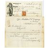 Image 1 : Manhattan Oil Co., Naugatuck Rail Road Co. 1869 Issued Bill and Check Pair with Whaling Vignette.
