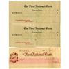 Image 1 : First National Bank of Bastrop, Texas, 1900-1909 Proof Check Trio