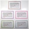 Image 2 : Turkey, 1990 Specimen Government Circulating Bearer Bond Quintet