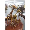 Image 1 : 4-Carved Wood Giraffe - 4 X $