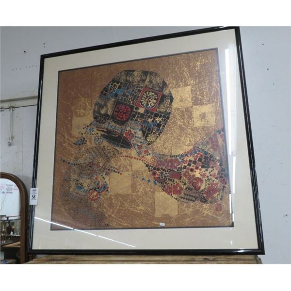 Framed Oriental Print 30  x 30 