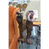 Image 1 : 2-Mahogany Carved Statuaries - 2 X $