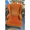 Image 1 : Burnt Orange Wingback Chair