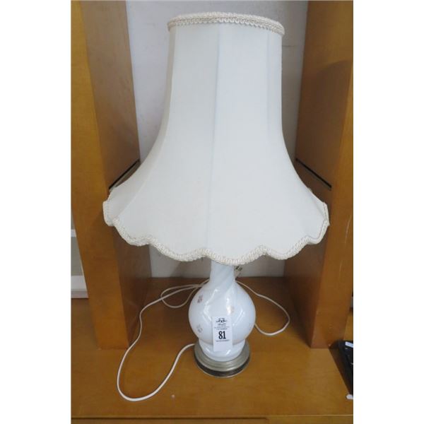 White Painted Table Lamp