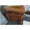 Image 3 : Burl Vanity w/Padded Needlepoint Bench, Dresser,