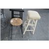 Image 1 : Metal Bar Stool & Painted Wood Bar Stool