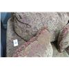 Image 2 : Brown/Red Cloth Button Trim Sofa