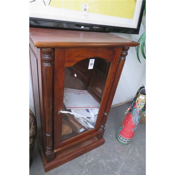 Mahogany Glass Door Display Cabinet
